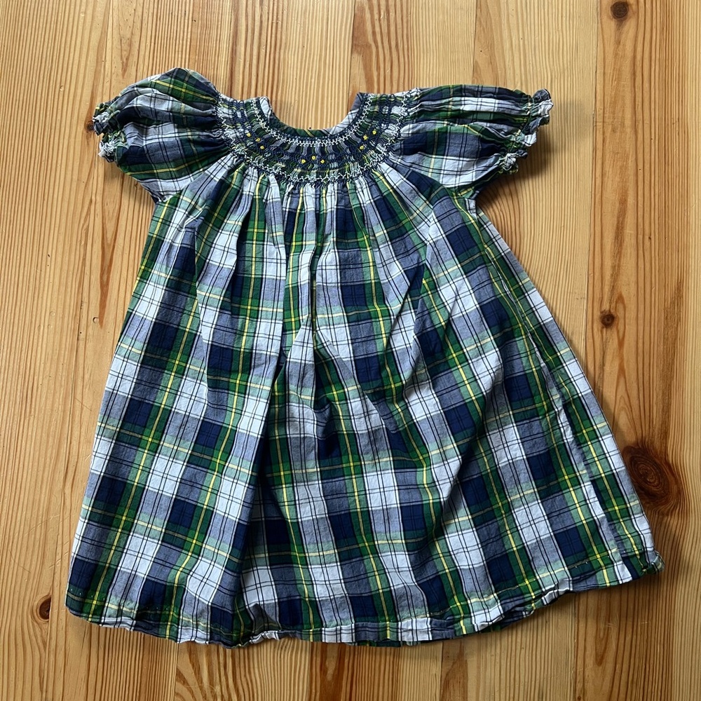Smocked girls dress- Masters colors